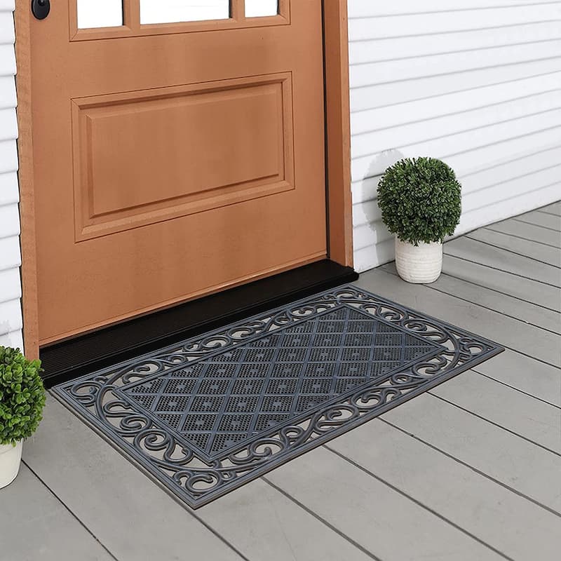 A1HC Welcome Rubber Pin Mat Beautifully Hand Finished Doormat