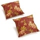 preview thumbnail 6 of 23, 17-inch All-weather Outdoor Throw Pillows (Set of 2, Multiple Patterns) Passion Ruby