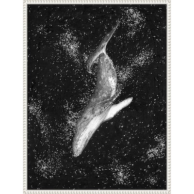 Magic Ocean Whale Large by Ec Mazur Framed Canvas Wall Art