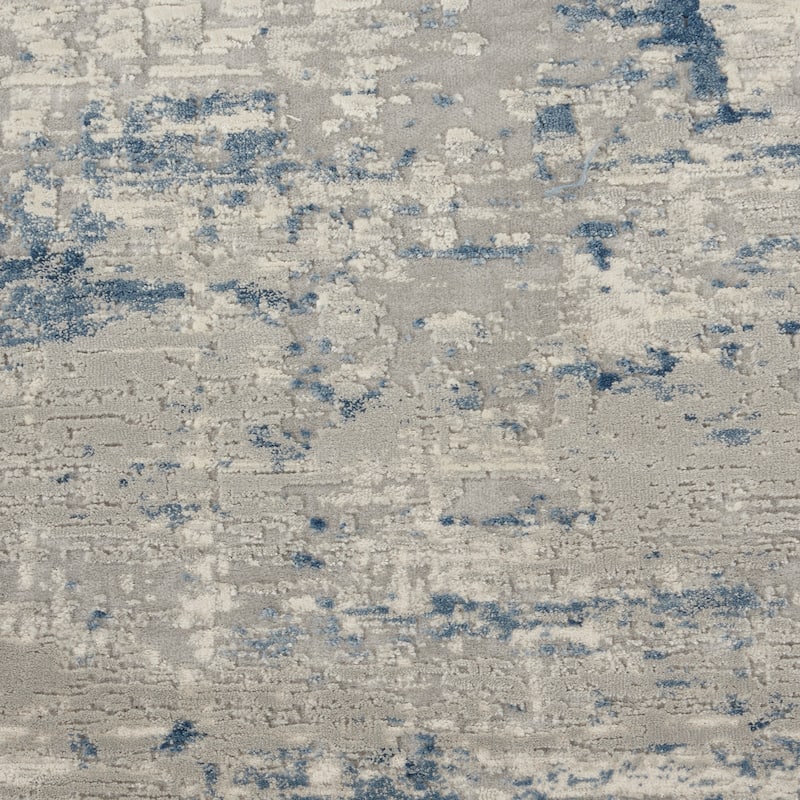 Copper Grove Nurnberg Modern Abstract Blue/Ivory Ombre Area Rug