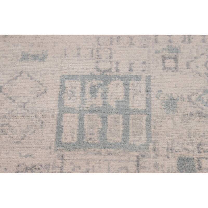 Abstract Oriental Area Rug Handmade Wool Carpet - 5'4"x 7'9"
