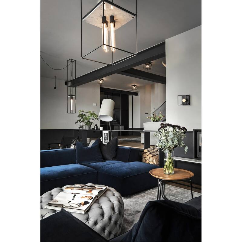 Buster + Punch NCA-02283 Caged 4 Light 20" Wide Semi-Flush Square