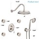 preview thumbnail 17 of 21, Vanityfair Antique Shower Sets, Complete Wall Mounted 9 inch Rain Head with Handheld Shower and Body Jets