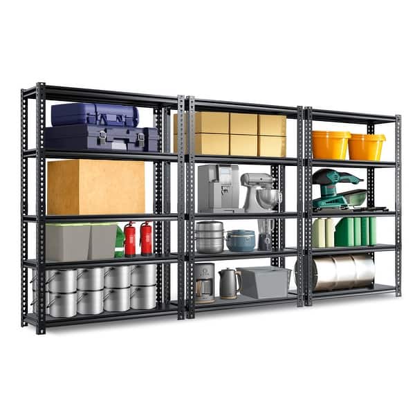 5 Tier Heavy Duty Steel Shelving Unit (2000LB Capacity), 3 Pack - 115.5"*72"*16"