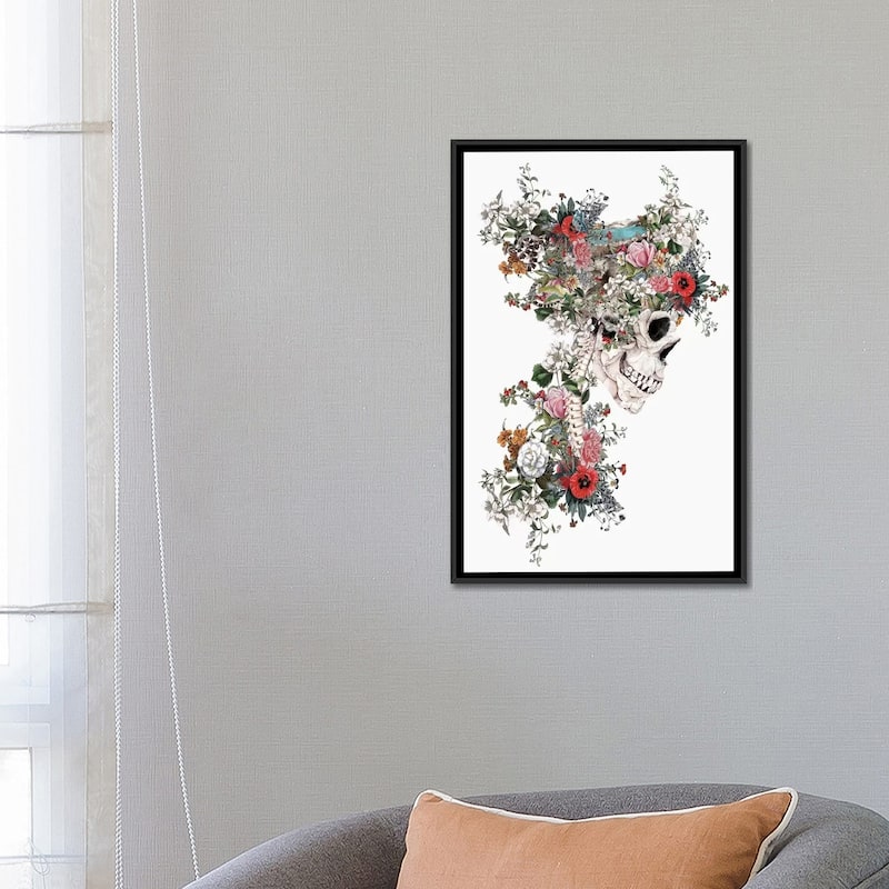 iCanvas "Skull Queen" by Riza Peker Framed Canvas Print
