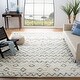 preview thumbnail 3 of 20, SAFAVIEH Handmade Casablanca Shag Elenore Tribal Wool Rug 5' x 8' - Ivory/Blue