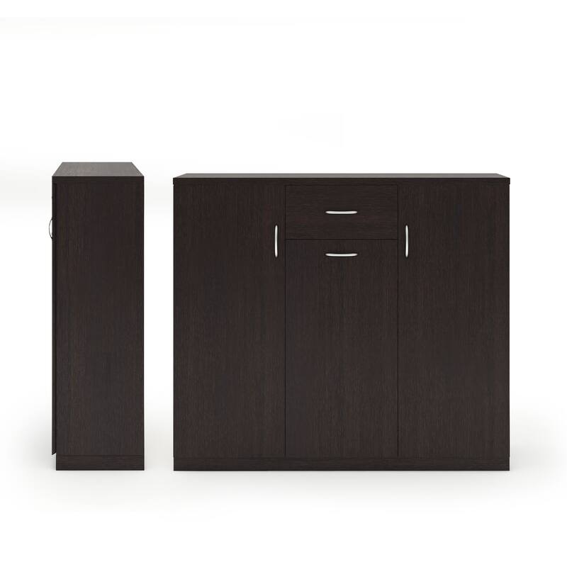 Ekko Contemporary 10-Shelf Shoe Cabinet with 1-Drawer by Furniture of America