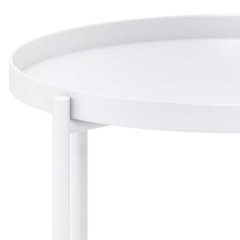 WYNDENHALL Lipton Industrial 17 inch Wide Metal End Table - 16.9"w x 16.9" d x 22.2" h