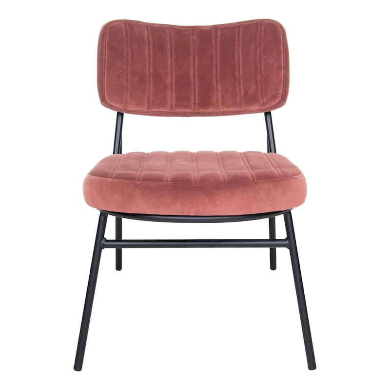 Marilane Modern Set of 2 Velvet Upholstered Accent Chairs with Sturdy Metal Legs for Home Office and Lounge Living Room