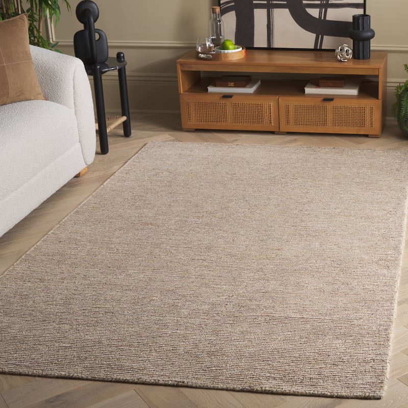 SAFAVIEH Handmade Abstract Gertjedine Modern & Contemporary Wool Rug - 5' x 8' - Ivory