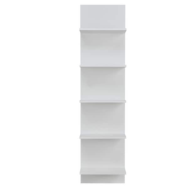 Shop Danya B White Finish Wide Column Wall Shelf Overstock 31308102