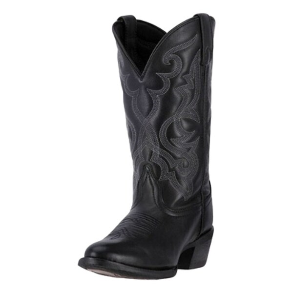 womens black round toe cowboy boots