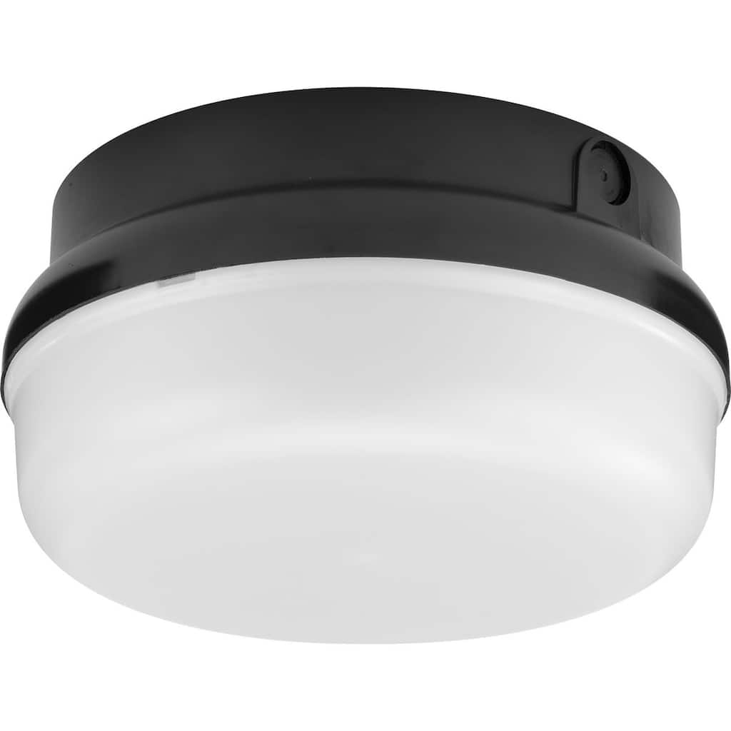 Hard Nox Collection Black 9" Round Flush Mount Light - 9.9 in x 9.9 in x 4.8 in