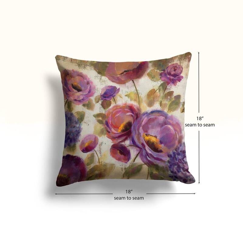 Laural Home Precious Purples and Blues II Indoor Decorative Pillow