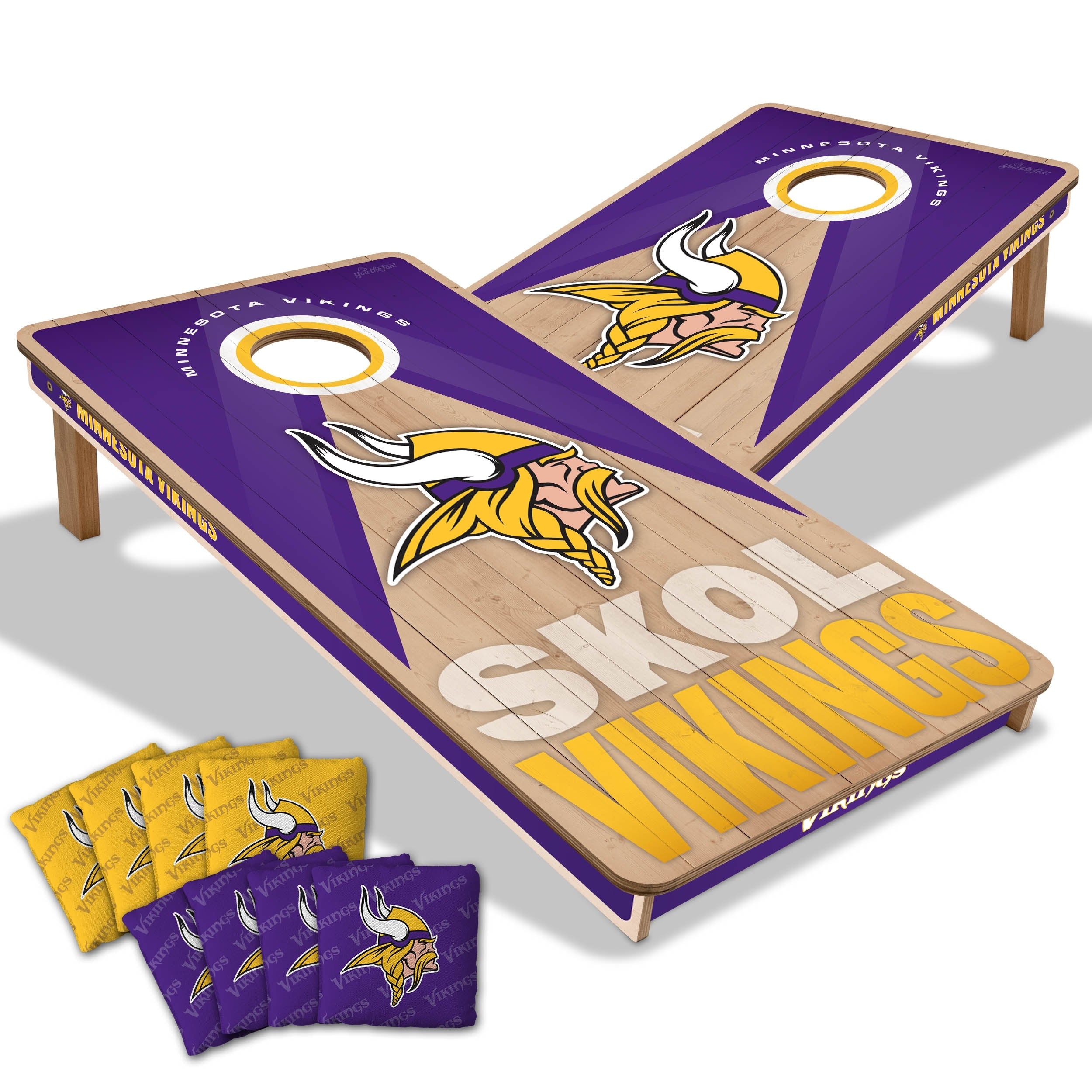 Minnesota Vikings NFL 2x4 Professional Cornhole Board Set