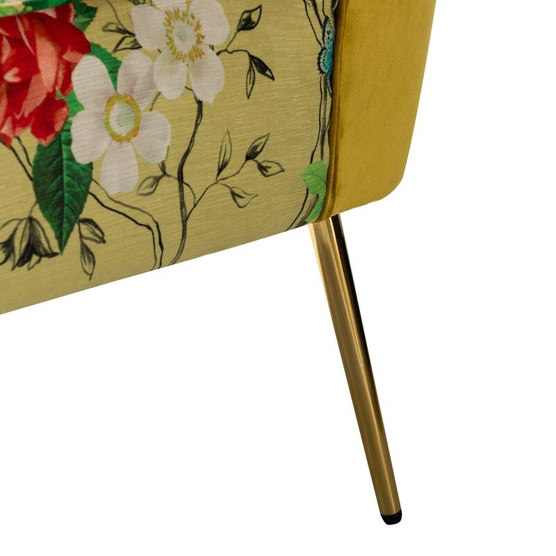 Almira Contemporary Upholstered Armless Side Chair with Tufted Back Set of 2 by HULALA HOME