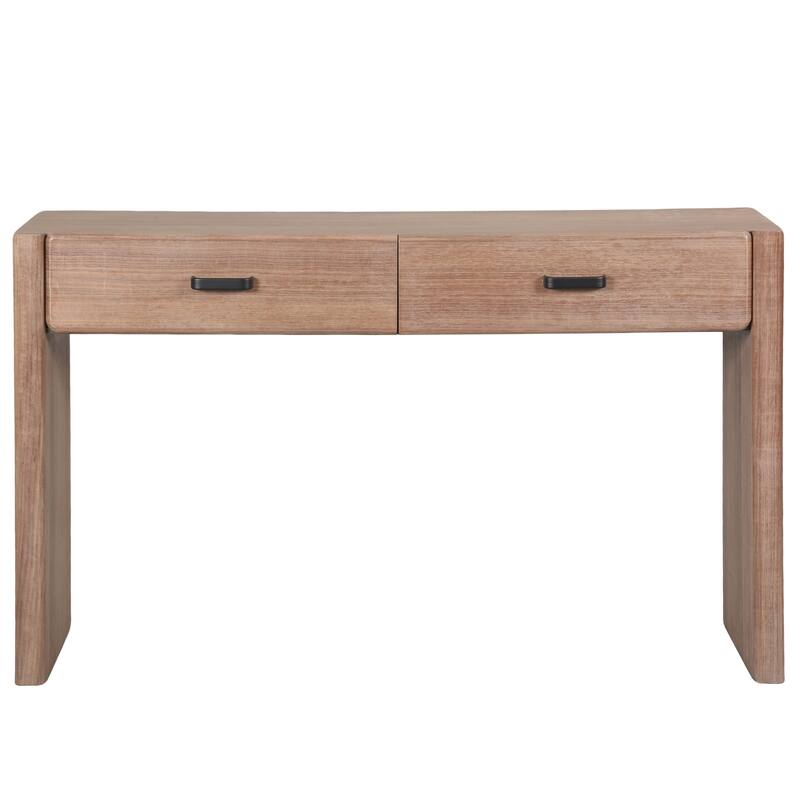 SAFAVIEH Couture Wynnrosa 2-Drawer Console Table - 49"W x 13"D x 30"H - Walnut