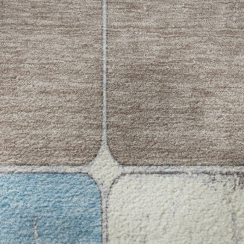 Premium Washable Super Soft Modern Blocks Mayfield Rug