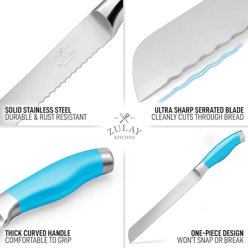 Zulay Kitchen Serrated Bread Knife