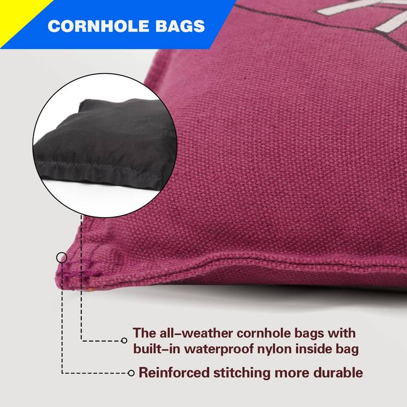 GSE™ Set of 8 Regulation Size Cornhole Bean Bags. Corn Hole Board Toss Game Replacement Bean Bags