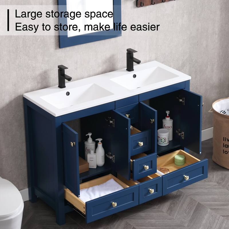 Bathroom Vanity Set W/Drop in Sink Faucet Cabinet Combo