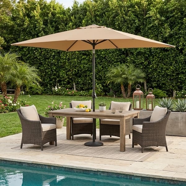 6 ft crank patio umbrella 6.5 ft Square Market Patio Umbrella with Tilt & Crank
