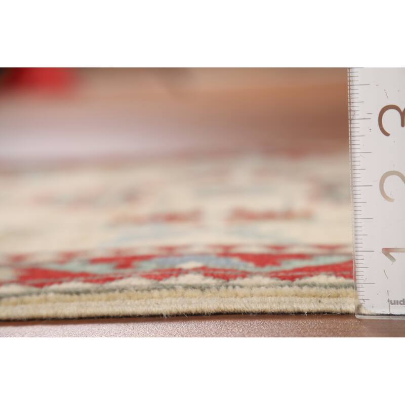 Geometric Kazak Accent Rug Handmade Wool Carpet - 2'0" x 3'0"