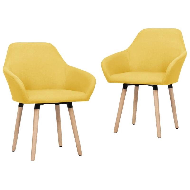 vidaXL Dining Chair Accent Upholstered Arm Chair with Solid Wood Legs Fabric - 24.4" x 21.3" x 32.9"