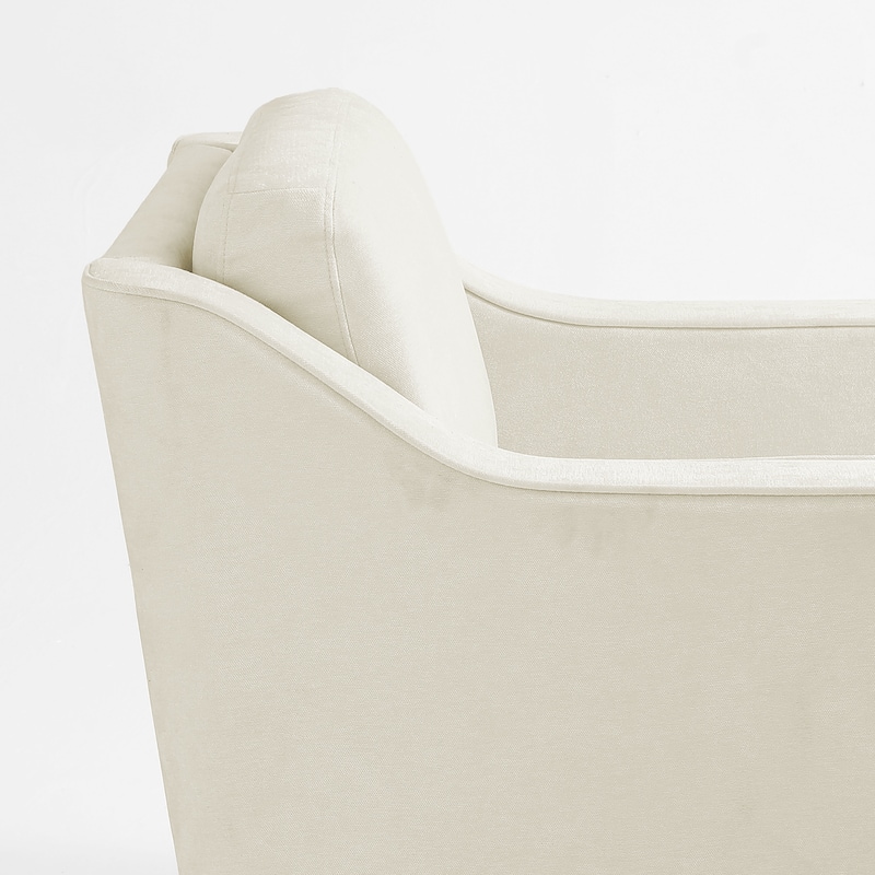 30" W Modern Accent Swivel Chair Comfy Upholstered Armchair