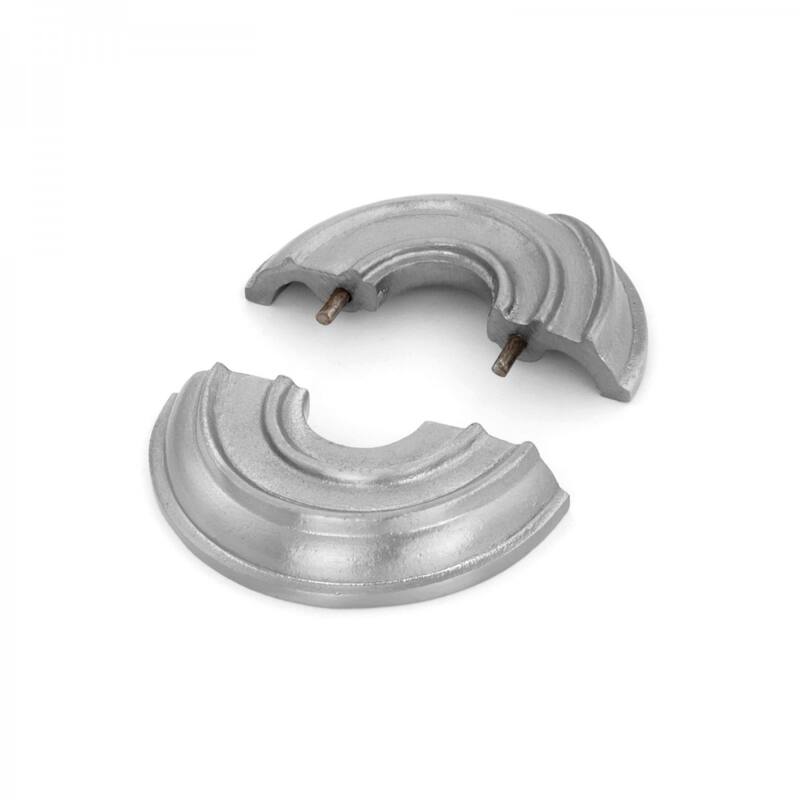 Satin Finish Radiator Flange Spiral 1/2" (IPS) Pipe Flange: 7/8" I D; 3-1/8" O D Renovators Supply
