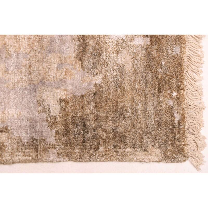 ECARPETGALLERY Hand-knotted Legacy Tan Silk Rug - 6'3 x 9'8