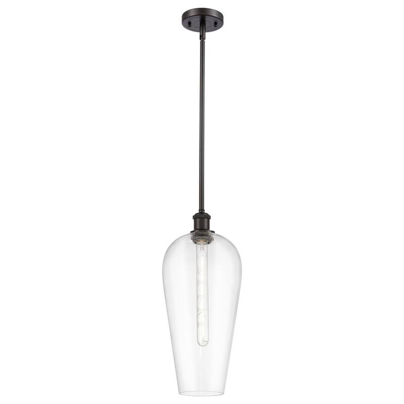 Innovations Lighting Endless Possibilities Ballston - Chelsea - 1 Light 8" Stem Hung Mini Pendant - Clear/Oil Rubbed Bronze