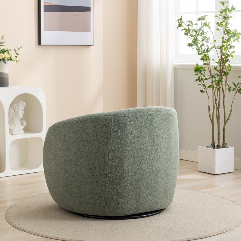 SEYNAR Modern Glam Upholstered 360 Degree Swivel Accent Armchair