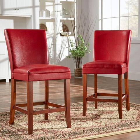 Parson Classic Upholstered Counter Height High Back Chairs (Set of 2) by iNSPIRE Q Bold