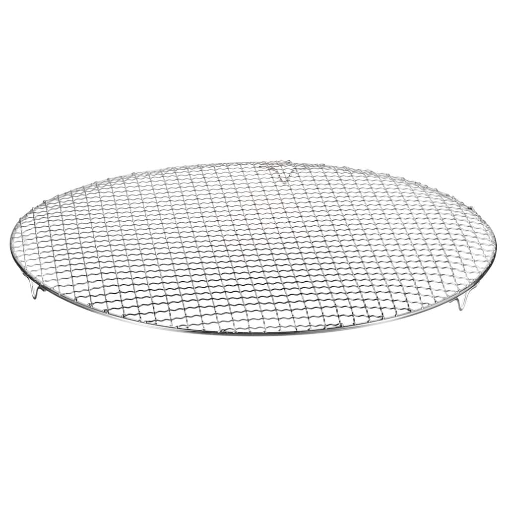 Round Cooking Rack 16.7" 201 Stainless Steel Barbecue Grill with 20mm Legs - 16.7 Inch 0.06"