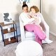 preview thumbnail 8 of 6, Evolur Luna Swivel Chair and Ottoman with 360° Swivel Motion
