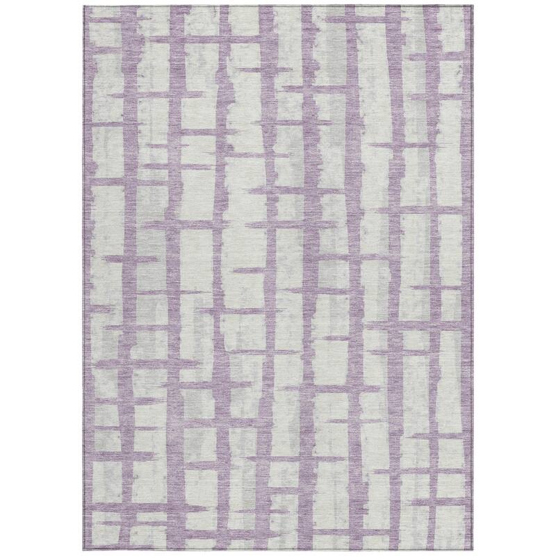HomeRoots Striped Transitional Rectangle Outdoor Rug