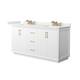 Option White / White Quartz Top / Satin Bronze Hardware
