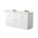 Option White / White Quartz Top / Satin Bronze Hardware