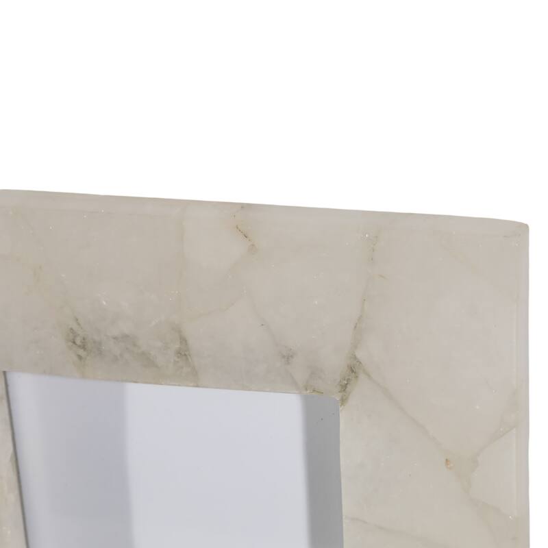 Quartz Rectangular Decorative Photo Frame - White