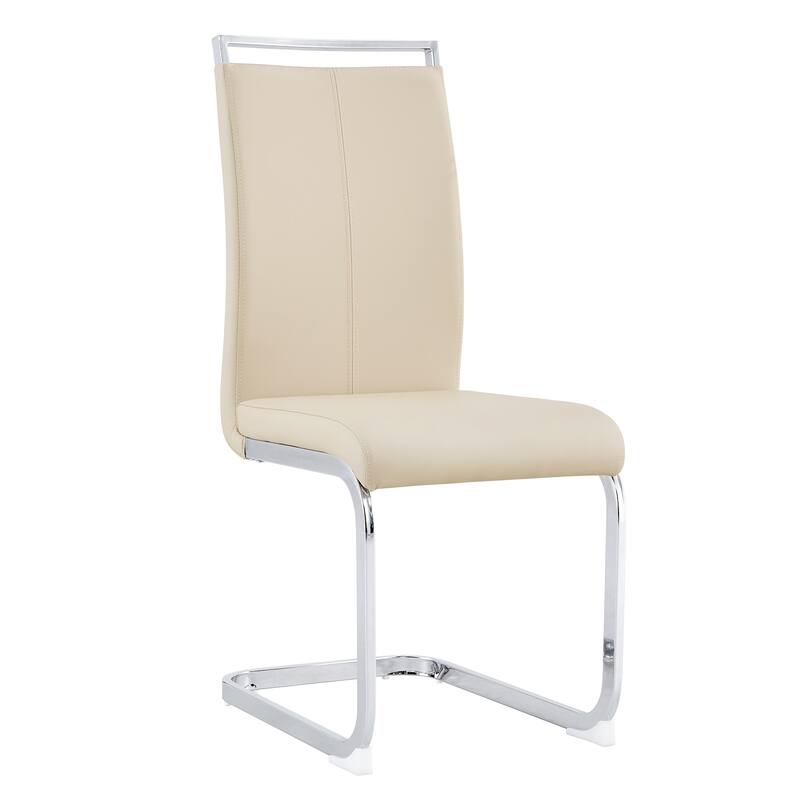 Dining Chairs,PU Faux Leather High Back Side Chair (Set of 4)