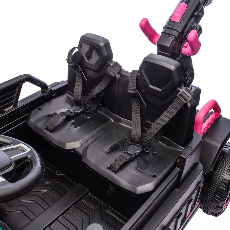 Kids Electric Ride-On Car-Spacious 3-Seater,Powerful 4-Motor Drive,Parental Remote Control,Led Lights