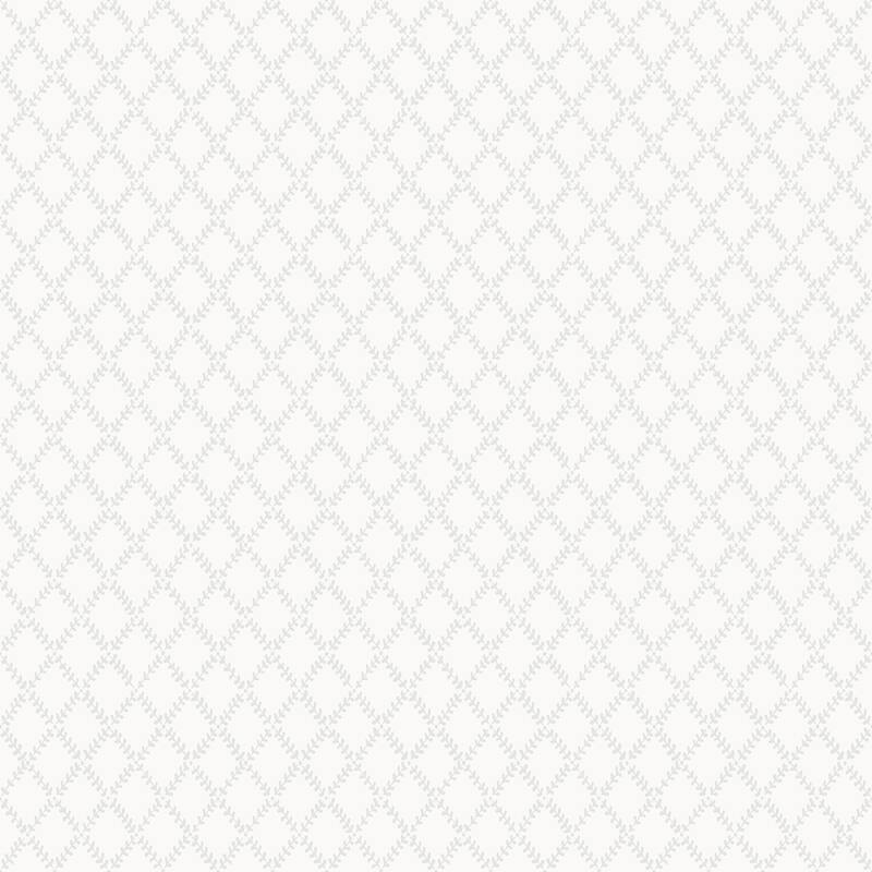 A-Street Prints Trevor White Leaf Trellis Wallpaper