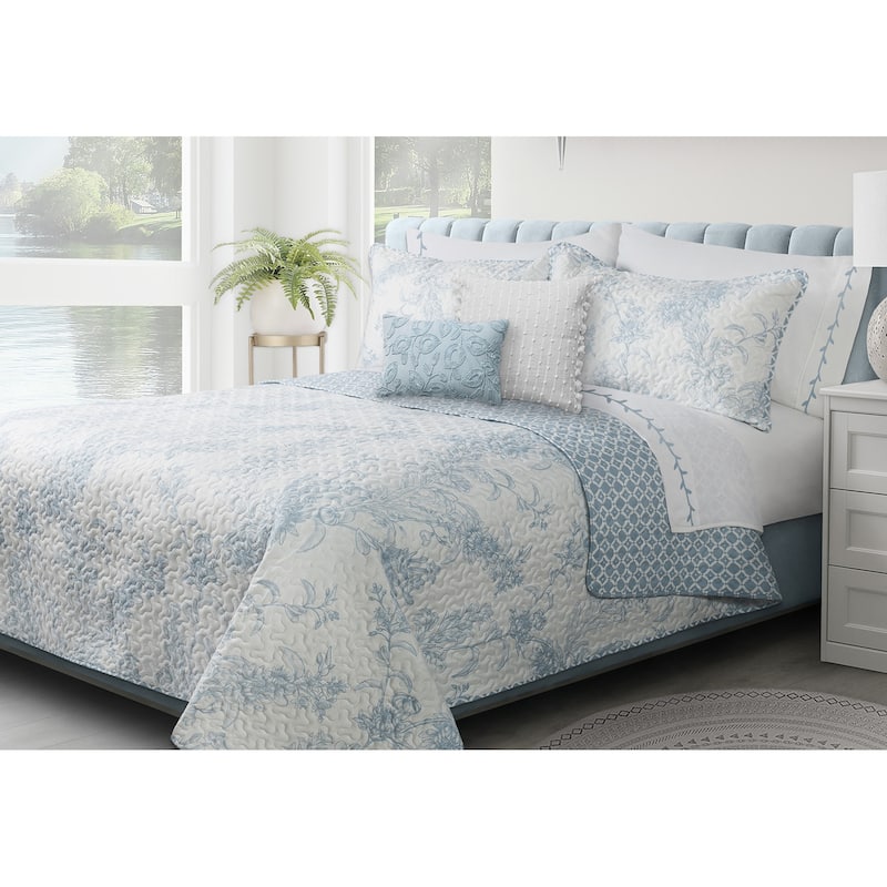Quilt 3PC Set DQ Transitions Dream Blue