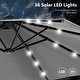 preview thumbnail 43 of 79, MAISON ARTS 15-foot Rectangular Crank Double-sided Outdoor Market Umbrella Solar LED Lighted Patio Umbrella with Base Included