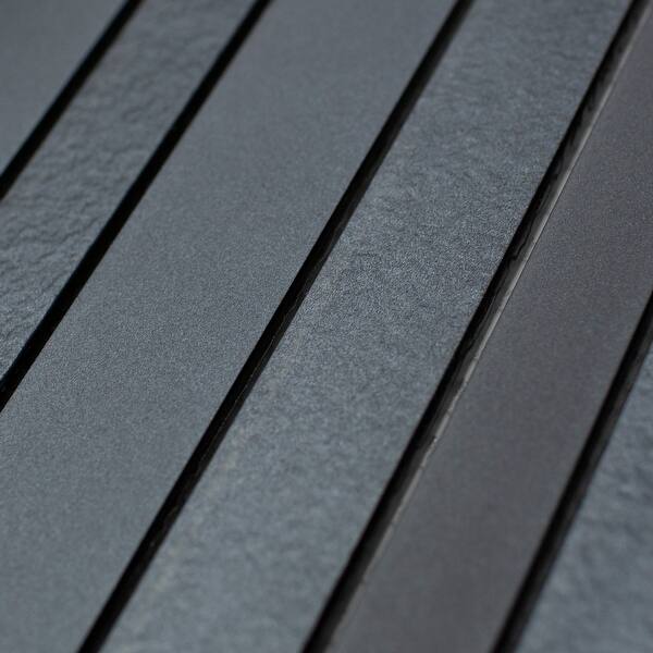 Shop Tilegen Paint Effect Linear Glass Mosaic Tile In Black Wall