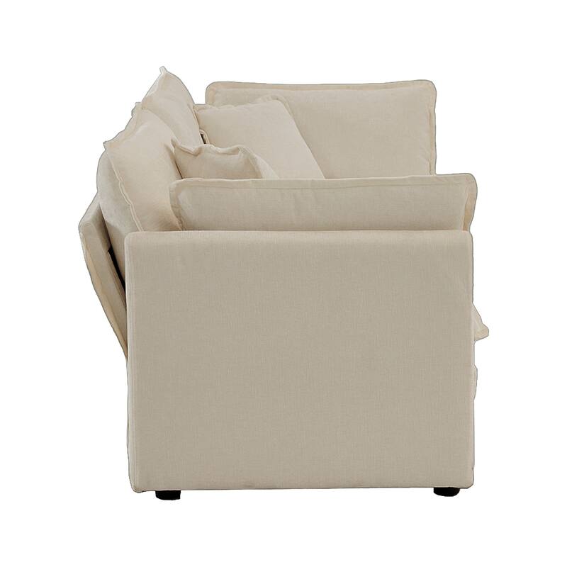 Roomfitters 2-Piece Modular Loveseat Set, Two 2-Seater Chenille Couches for Living Room & Office