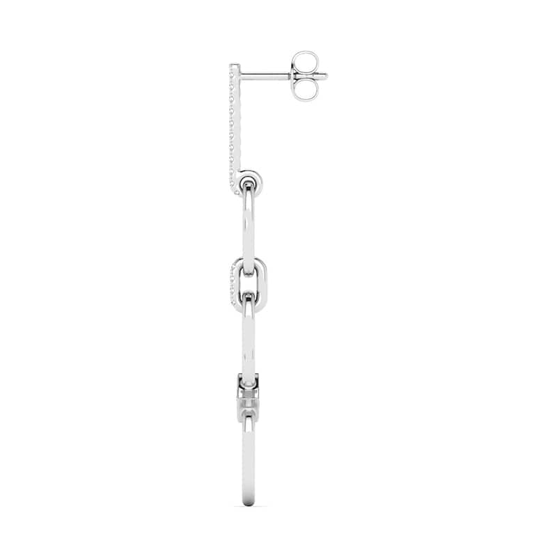 Marquee 1/4 CTW Diamond Dangle Earrings in 14K White Gold