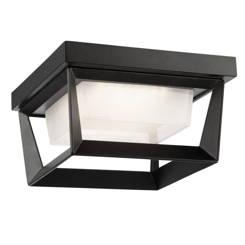 Artcraft Waterbury - 12W LED Outdoor Flush Mount - Black - Black