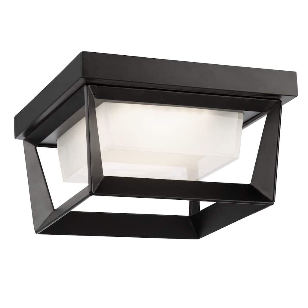 Artcraft Waterbury - 12W LED Outdoor Flush Mount - Black